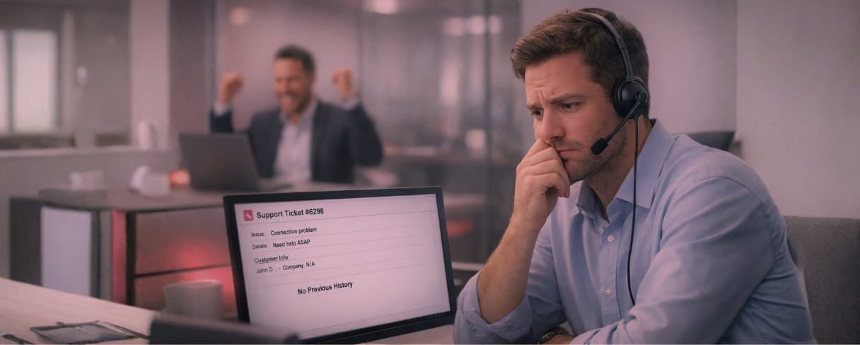 Venda Fechada, Cliente Perdido? O Risco de Separar seu Histórico de Vendas e Suporte